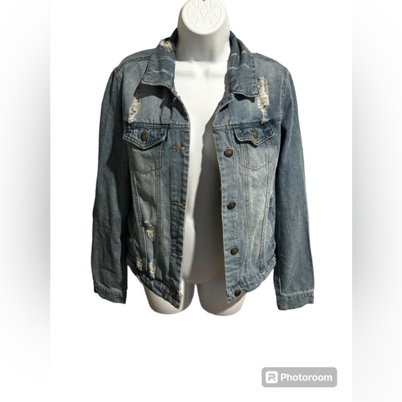 Cisono Jackets & Blazers - Cisono distressed Jean jacket